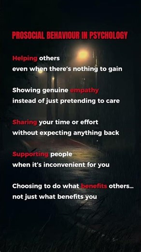 PROSOCIAL BEHAVIOUR IN PSYCHOLOGY