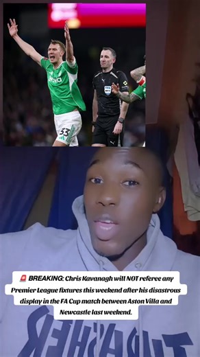 🚨 𝗕𝗥𝗘𝗔𝗞𝗜𝗡𝗚: Chris Kavanagh will NOT referee any Premier League fixtures this weekend after his disastrous display in the FA Cup match between Aston Villa and Newcastle last weekend. 🗞️ MirrorFootball ➡️ Aston Villa goal was offside ➡️ Lucas Digne should've been sent off ➡️ Newcastle should've had a clear penalty The official was so bad, he even had fans arguing for VAR, when it has completely ruined modern football. 🤯 VAR will be introduced in the 5th round of the FA Cup. #chriskavana