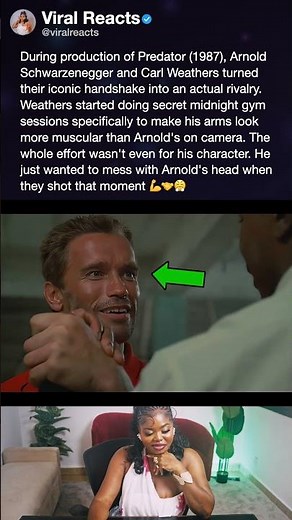 During production of Predator (1987), Arnold Schwarzenegger and Carl Weathers turned their