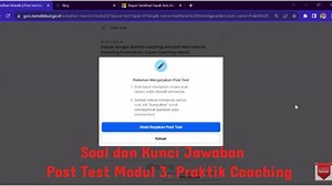 Soal & Kunci Jawaban Post Test Modul 3, Praktik Coaching Sebagai Kolaborasi yang Berfokus Solusi - Tribunnewsmaker.com