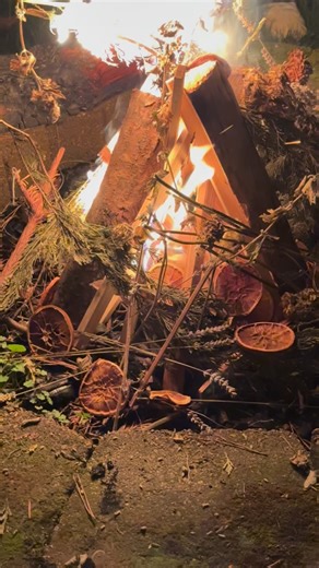 belated winter solstice magic ✨ with each season i like to have a bonfire and raku ritual. a centuries old japanese firing process where pottery is fired for a short amount of time and pulled out of the kiln (or bonfire) while its red hot. since none of our pieces had glaze on them, we adorned each piece with horse hair (given to us by friends with horses) to create unique carbon trails, squiggles and patterns. feels fitting as we will soon enter the year of the fire horse 🐎 #handbuiltceramics 