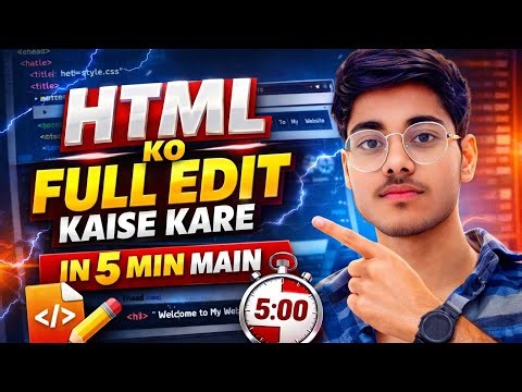 HTML Ko Edit Kaise Kare? ⚡ HTML Editing Tutorial for Beginners (Hindi) #html #ai
