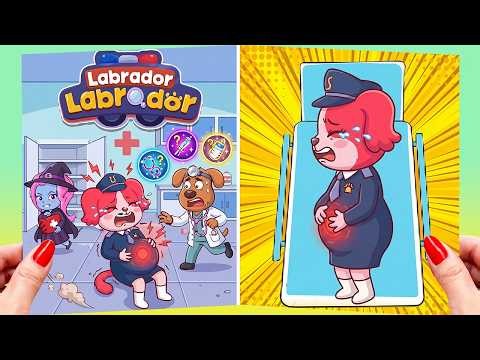 OMG! What Happened to Papillon?! 😱 Can Sheriff Labrador Save Her in Time? Making Quiet Book Paper