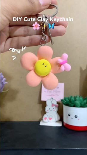 DIY Clay Keychain 🌸 Cute Things to Make With Clay