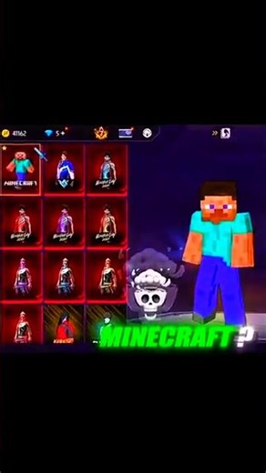 Free Fire X Minecraft 😮 | Garena FF Shorts#freefire#ffshorts#garena#minecraft