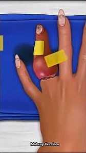 ASMR Treating an infection finger from old wedding ring #makeupasmr #minimakeover #animation #makeup