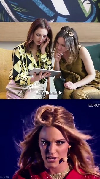 Vesna Reacciona a la Actuación de Edurne en Eurovisión