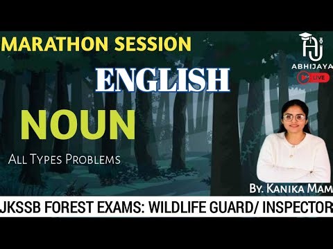 ENGLISH FOR JKSSB FOREST GUARD & INSPECTOR|NOUN|