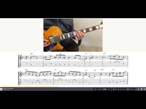 Jazz blues etudes for guitar in F7