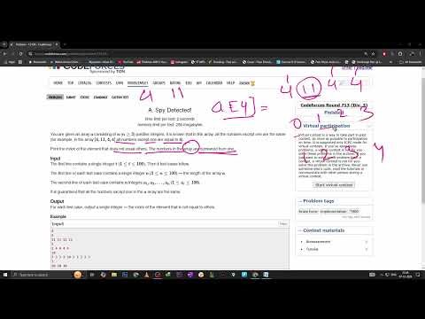 Codeforces 1512A - Spy Detected! | Detailed C++ Solution | TheCoDeveloper