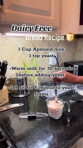 1.5 lb Dairy free bread recipe (bread machine) 1 Cup Almond milk 1 tsp Active Dry Yeast 2 Tbsp Olive oil 2 Tbsp Sugar 1 tsp salt 2.5 Cups Unbleached Bread Flour #dairyfree #breadrecipe #breadmachine #vegan