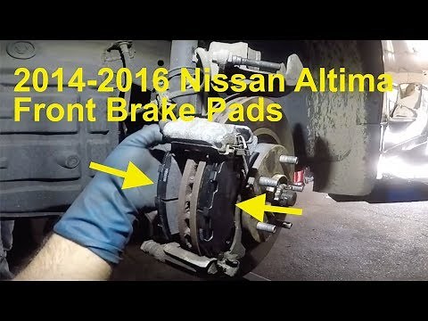 How to replace front brake pads on 2014-2016 Nissan Altima