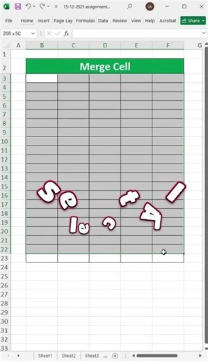 Merge Across in Excel 🔥😍 #shorts #excel #exceltricks