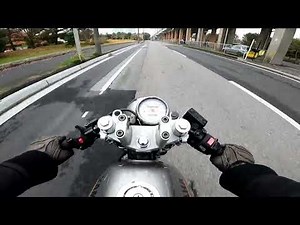 YAMAHA ルネッサ SRV250 4DN カスタム カフェ ボバー 試走動画 セパハン シングルシート