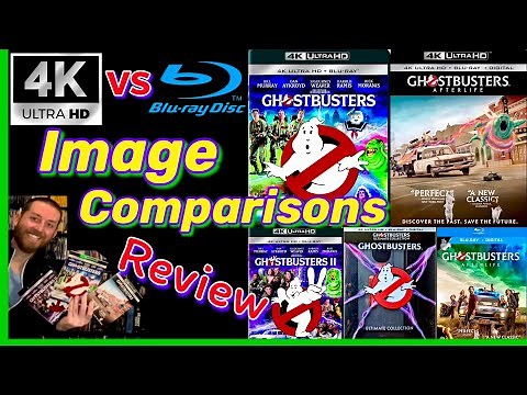 Ghostbusters Afterlife 4K UHD Blu Ray Review, Ghostbusters 1 & 2, 4K vs BluRay Image Comparison 1984