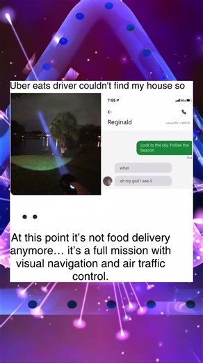 Guiding My Uber Eats Driver In With a Flashlight 😂
