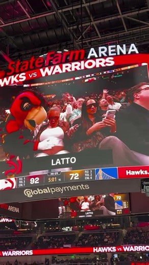 Latto & her sister Brooklyn at the Atlanta Hawks game tonight 🏀 #shorts #latto #brooklynikole