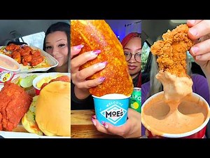 Asmr EATING 🍔| 172 | Giant Burrito, in-n-out, Jollibee, Wingstop, Subway, Raising Cane's and more!