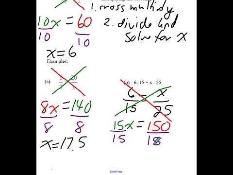 Cross Multiplying and Dividing