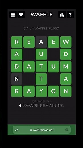 Waffle #1037 - Nov 23, 2024 Solution