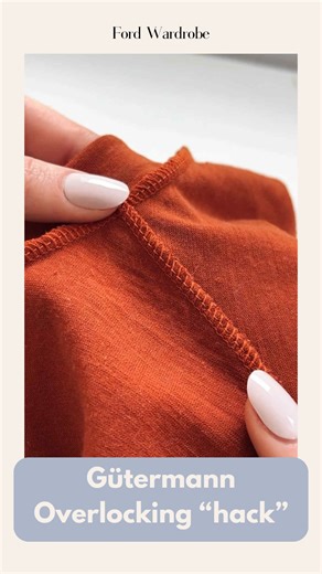 Annie Stafford - Learn to sew on Instagram: "@guetermann_creativ_au Overlock Thread “Hack” Ok, calling this a “hack” might be a stretch 😂 but come on, I love this! Over the past year, I’ve really started focusing on using up what I already have and only buying something when there are no other alternatives available to me. I have so many beautiful tonal colours for this Paprika turtleneck that my first stop for thread was my stash. Gütermann has a range of over 400 colours 💙💜💛💚🧡❤️ making i