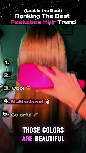 Ranking The Ultimate Peekaboo Hair Styles ✨ #shorts #hairgoals #peekaboohair #hairinspiration