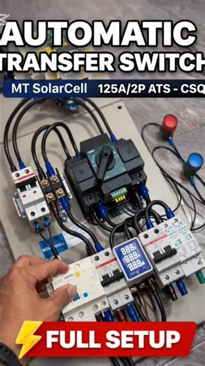 ATS Panel Control Wiring | Mains to Generator Auto Changeover#shorts #Ats