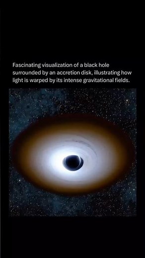 Mesmerizing Black Hole Visualization: Watch Light Warp Around the Accretion Disk #blackhole