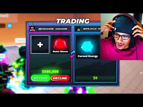 Trading From NOTHING to CURSED ENERGY GLOVES in Roblox Fight In A School