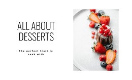 All about desserts - Template by Nicepage