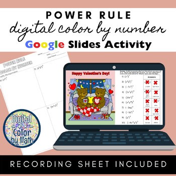 Digital Color by Number: Power Rule - Valentine's Day