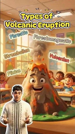 Types of Volcanic Eruption #Volcano #ScienceShorts #EarthScience #STEMEducation #EducationalShorts