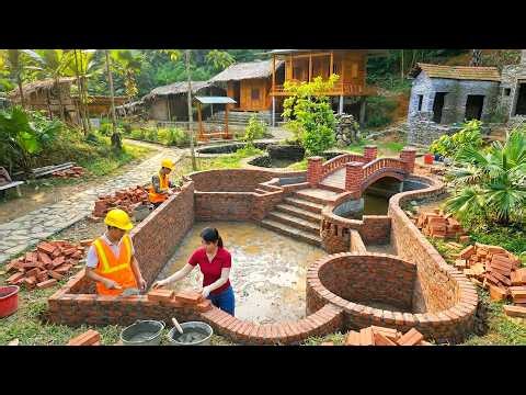 Preparing and Building a Small Brick Pond | Step-by-Step Construction