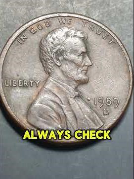 1989-D Lincoln Penny Value 💰 Up to $5,000?! #Coins #RareCoins