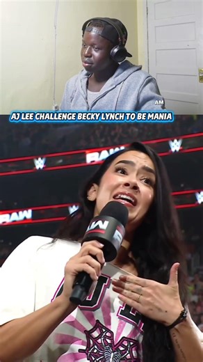 AJ LEE CHALLENGE BECKY LYNCH TO BE MANIA #ajlee #beckylynch #WWE #mondaynightraw #wrestlemania