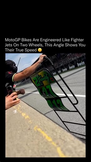 CURIOSITY on Instagram: "Blink and you’ll miss it! They look fast on TV. But through this lens, you finally see the raw speed these machines are built for. 🤯 MotoGP bikes are some of the most advanced racing machines on Earth. We’re talking 1,000cc engines producing over 250 horsepower, pushing riders to speeds above 220 mph (354 km/h). Every component, from the carbon fiber brakes to the seamless-shift gearboxes—is engineered for precision at the absolute limit. What’s even crazier is the tech