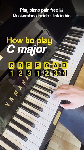 How to Play C Major on Piano (Beginner Friendly) #pianolessons