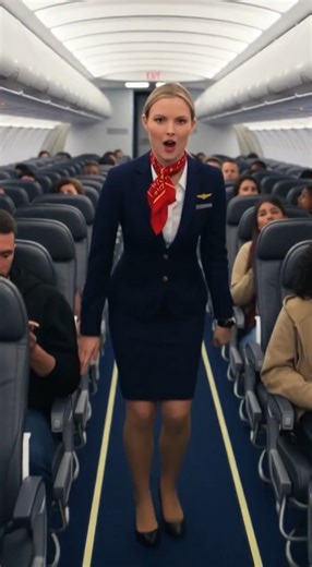 “Flight attendant loses it over airplane mode! #FunnyFlight #AirplaneMode #TravelHumor #ViralShorts