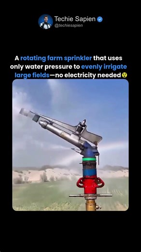This Rotating Water Gun Irrigates Entire Farms Using Only Water Pressure 🤯💧