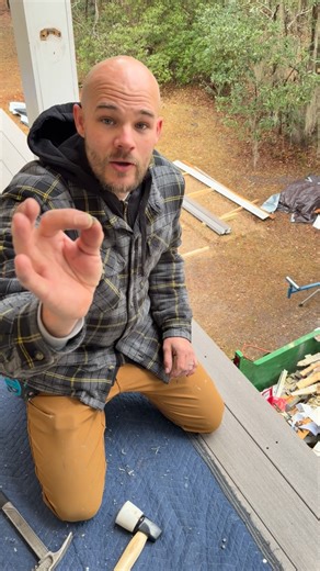 Micah Qualls • Construction • Tools • Reviews • DIY | So satisfying using @timbertech plugs 👌 #timbertech #compositdecking #pvcdecking | Instagram