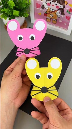 Make This Adorable Mouse from Round Cardboard 🐭✨ | Fun DIY Craft .