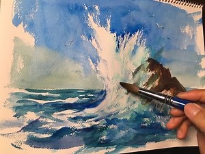 Sea spray | 4 MIN Watercolor TIPS