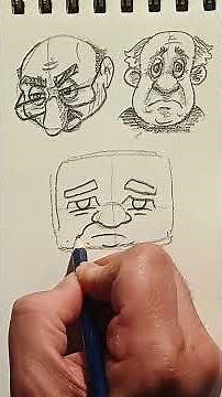 رسم وجه كاريكاتير - رسم سهل