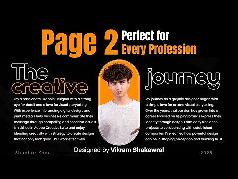 Part 2 Portfolio Design | Attractive & Professional Layout | Free Editable File | ‪@vikdesignpsd‬