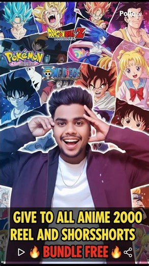 “FREE 2000+ Anime Reels Bundle | Viral Anime Clips Pack for Creators 🚀✨”