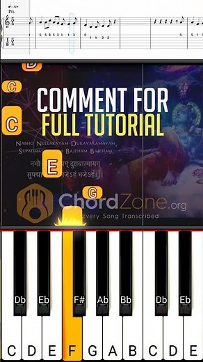 🔥 Agam - Shree Hari Stotram (Vishnu Mantra) - Piano Tutorial with Chords | Learn to Play