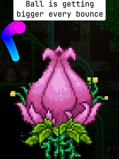 Ball Bounces and Destroys Plantera in Terraria