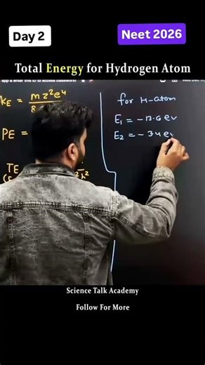 Hydrogen Atom Energy Derivation Made Easy 🔥 | NEET 2026 Prep#class12physics #neetphysics #viral