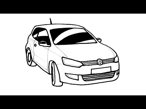 How To Draw a Car Volkswagen Polo Step by Step - Volkswagen Polo Sport Car Drawing- Easy Car Drawing