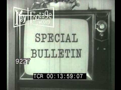 1960s TV Program Interrupted by News Bulletin